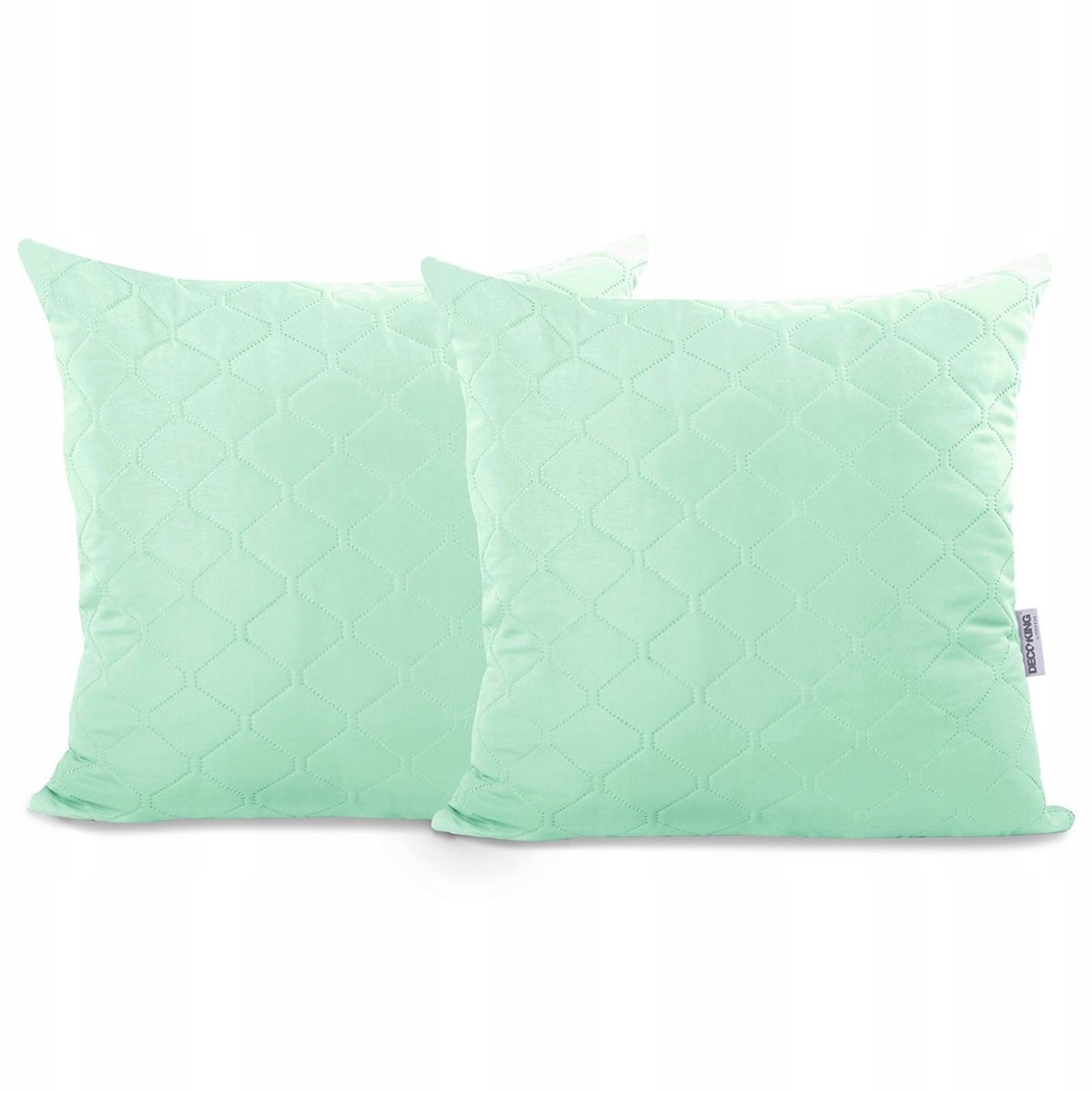 2x Mintgroene Sierkussenhoes 40x40 cm - Gewatteerd