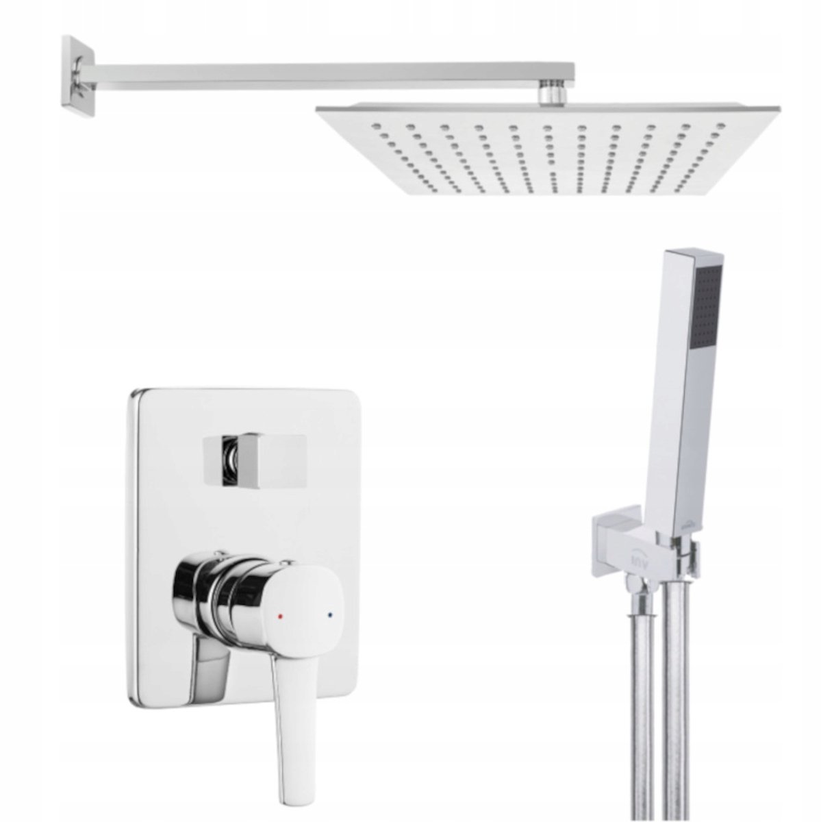 Invena Glamour Doucheset Inbouw 2-Functies Chroom