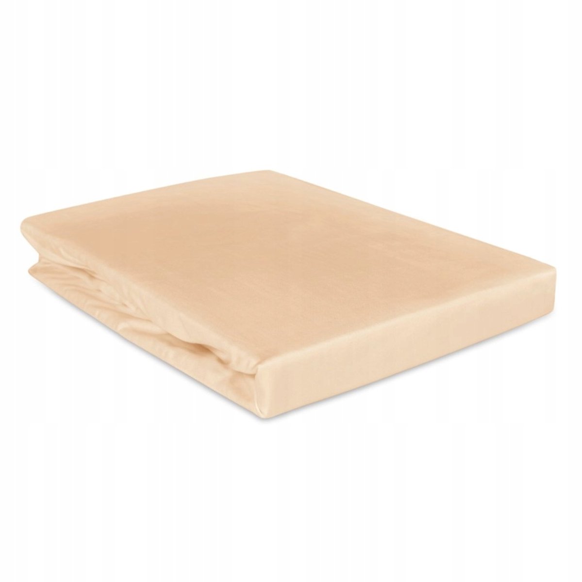 Hoeslaken Katoen Satijn met Elastiek Licht Beige 200x220 cm