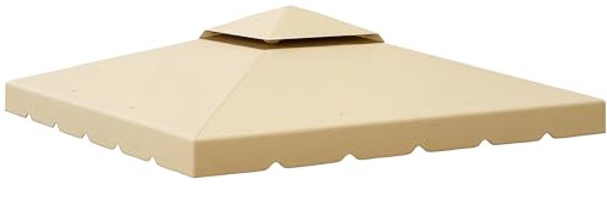 Vervangend zeil voor paviljoen 3x3m - Beige polyesterzeil voor tuin