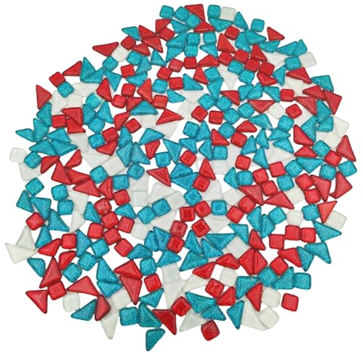 Glitter Glanzende Glazen Mozaïektegels 500 g - Onregelmatige Mix voor DIY Kunstprojecten