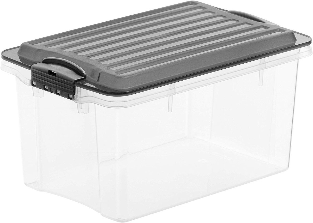 Unyqoos® Compacte en stapelbare opbergbox met deksel voor efficiënt ruimtegebruik