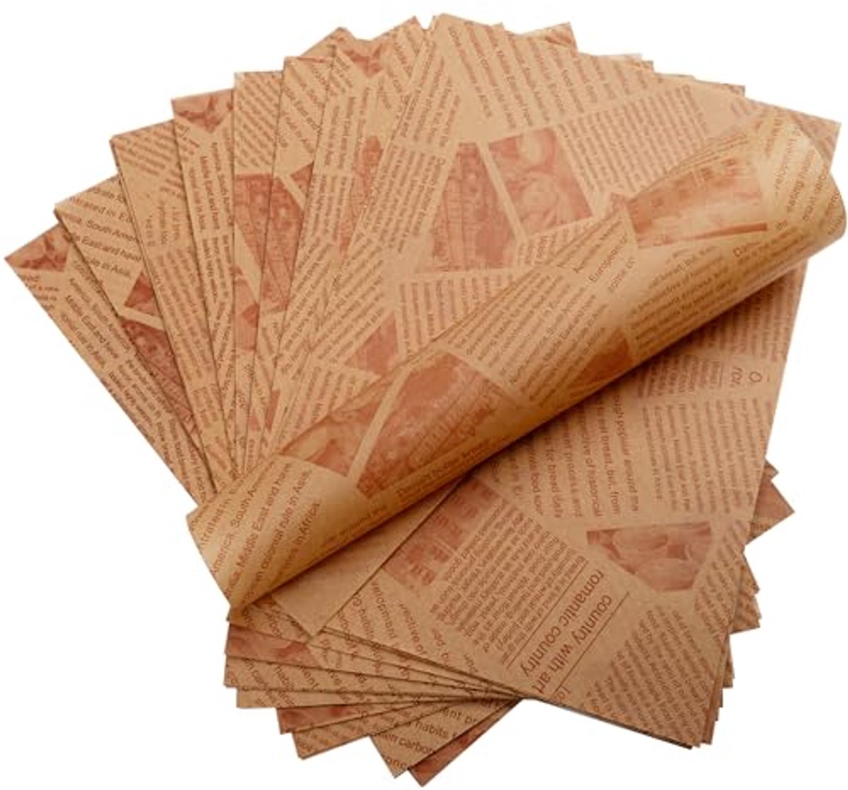 200 vellen papieren vellen voor voedselmanden en tabletwisselkleding, 30 x 20 cm