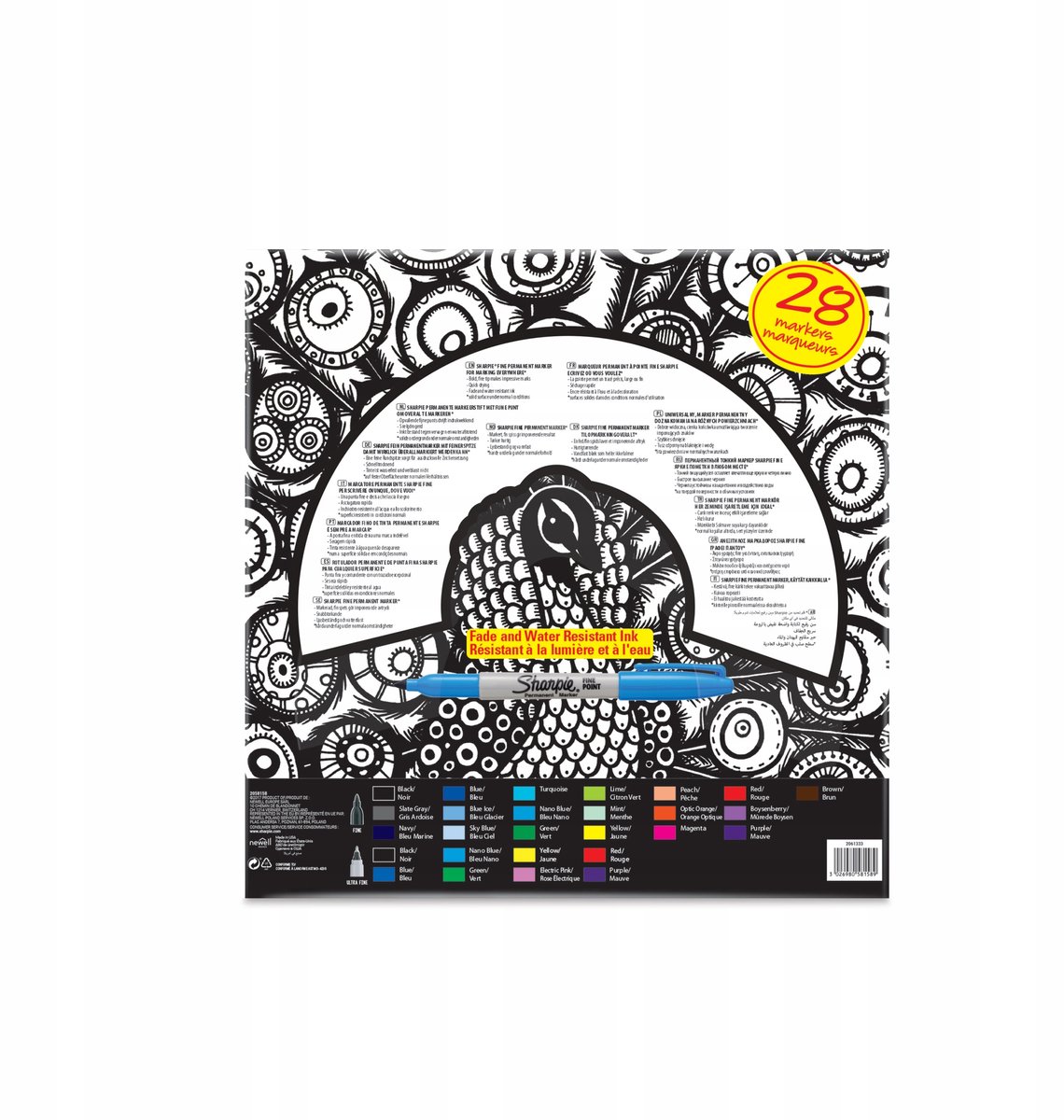 Sharpie permanente markerset - 28 Levendige kleuren