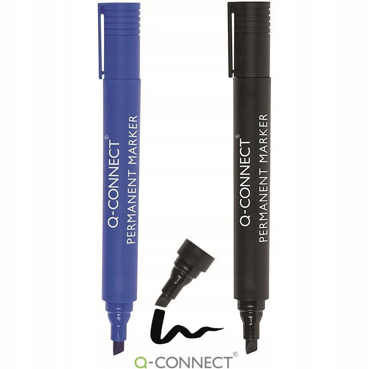 Q-Connect Stift Permanent Blauw 3-5mm Afgeschuind