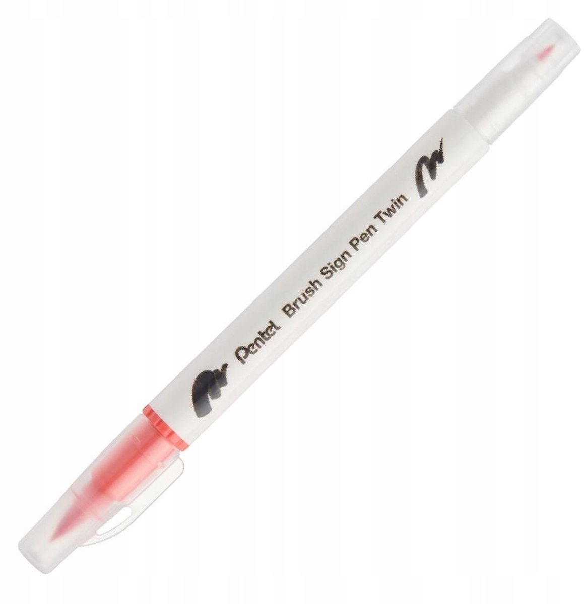 Pentel Sign Pen Brush Dubbelzijdig Waterbasis Marker Koraalroze
