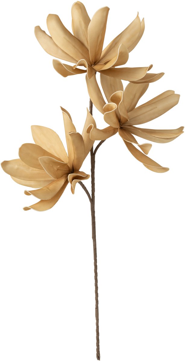 J-Line bloem 3 koppen Eva - kunststof - naturel