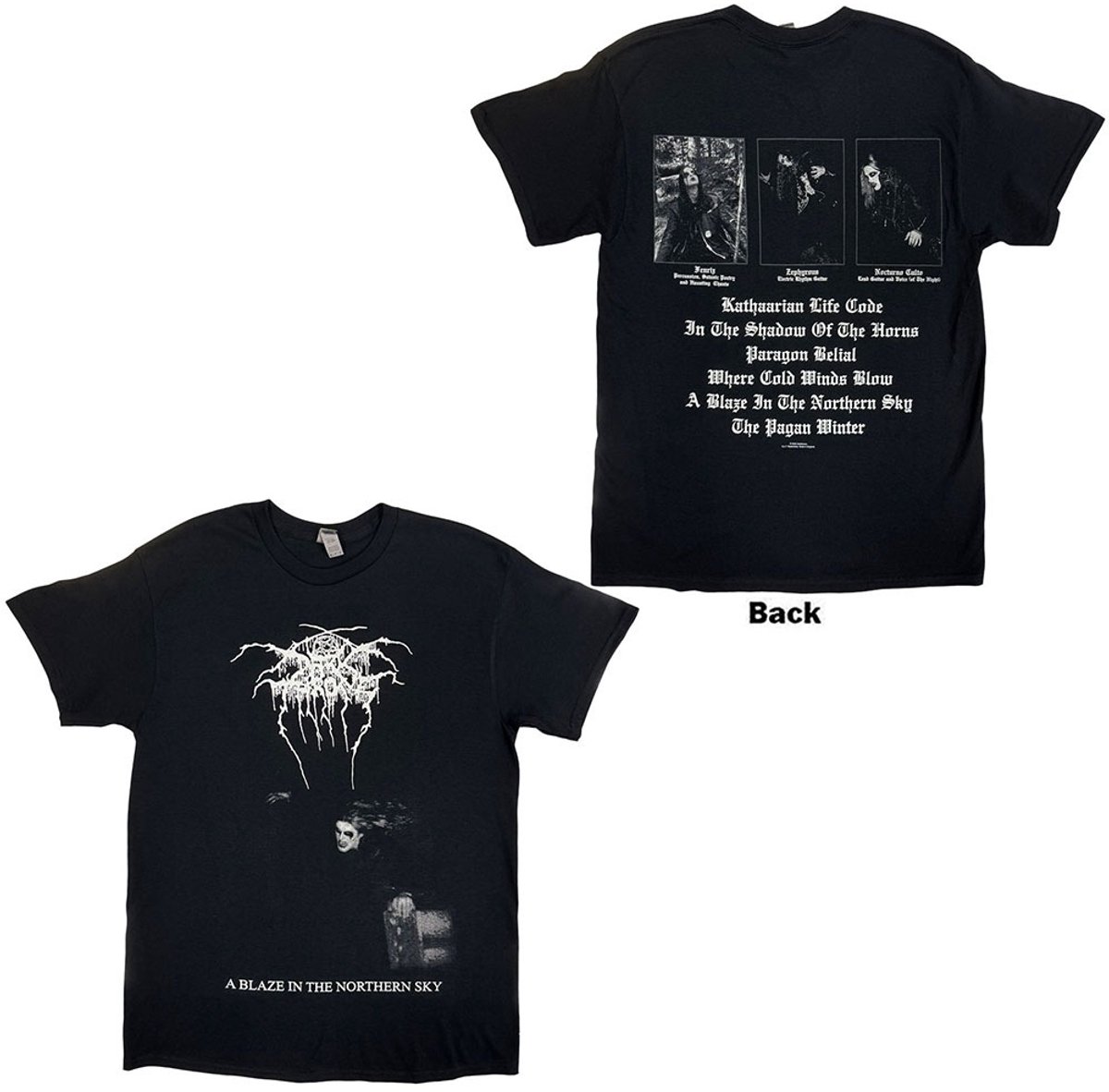 Darkthrone - A Blaze In The Northern Sky Heren Tshirt - L - Zwart