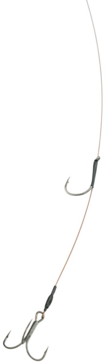 Deadbait Leaders 1x single + treble 50cm 30lb 2pcs Rozemeijer - Doodaas Onderlijn - Doodaas Dreg - Onderlijn Snoek - Onderlijn Snoekbaars — afbeelding 2