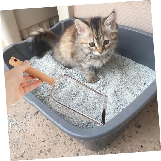 Roestvrijstalen zeefkast met deksel, grote zeefbak voor kattenbakvulling met dennenpellets en kleine katten (20 cm Roestvrijstalen zeefkast met deksel, grote zeefbak voor kattenbakvulling met dennenpellets en kleine katten (20 cm