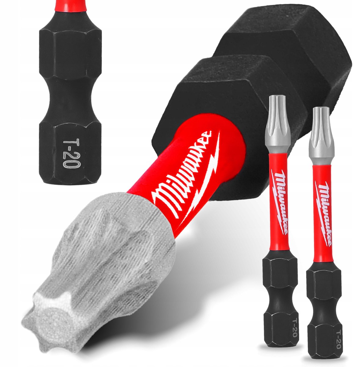 Milwaukee TX20 Impact Bits 50mm - 2 stuks - Magnetisch