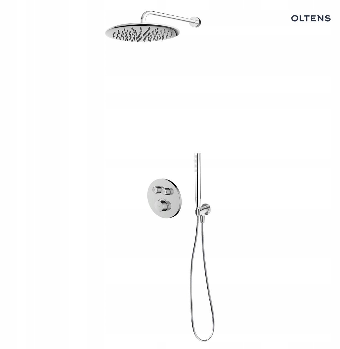 Oltens Onega Doucheset Inbouw Thermostatisch Chroom met 30cm Douchekop