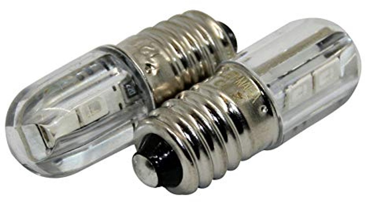 Schroeffitting E10 LED - Vervangende Verlichting Warmwit - 6V