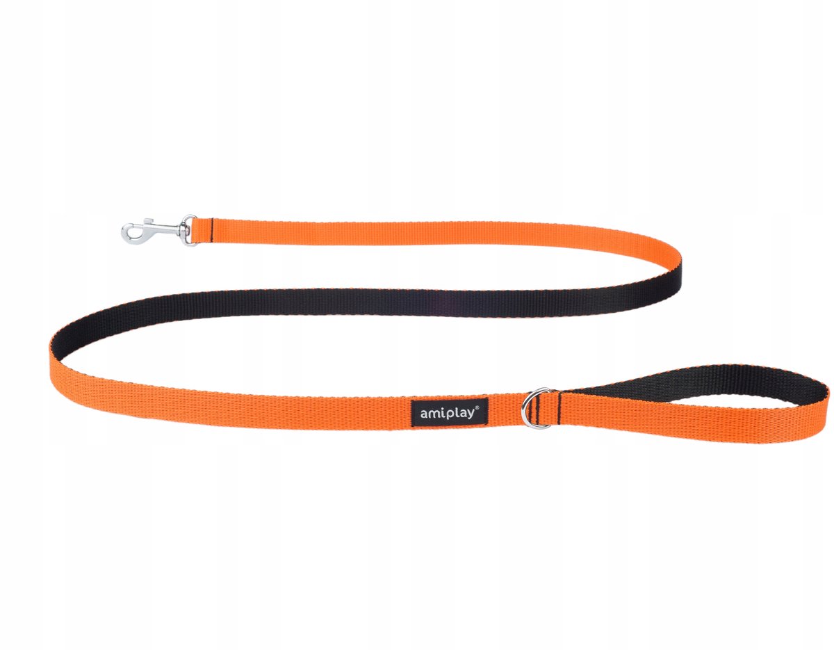 Amiplay Twist Hondenlijn 150cm L Oranje - Stevig & Stijlvol