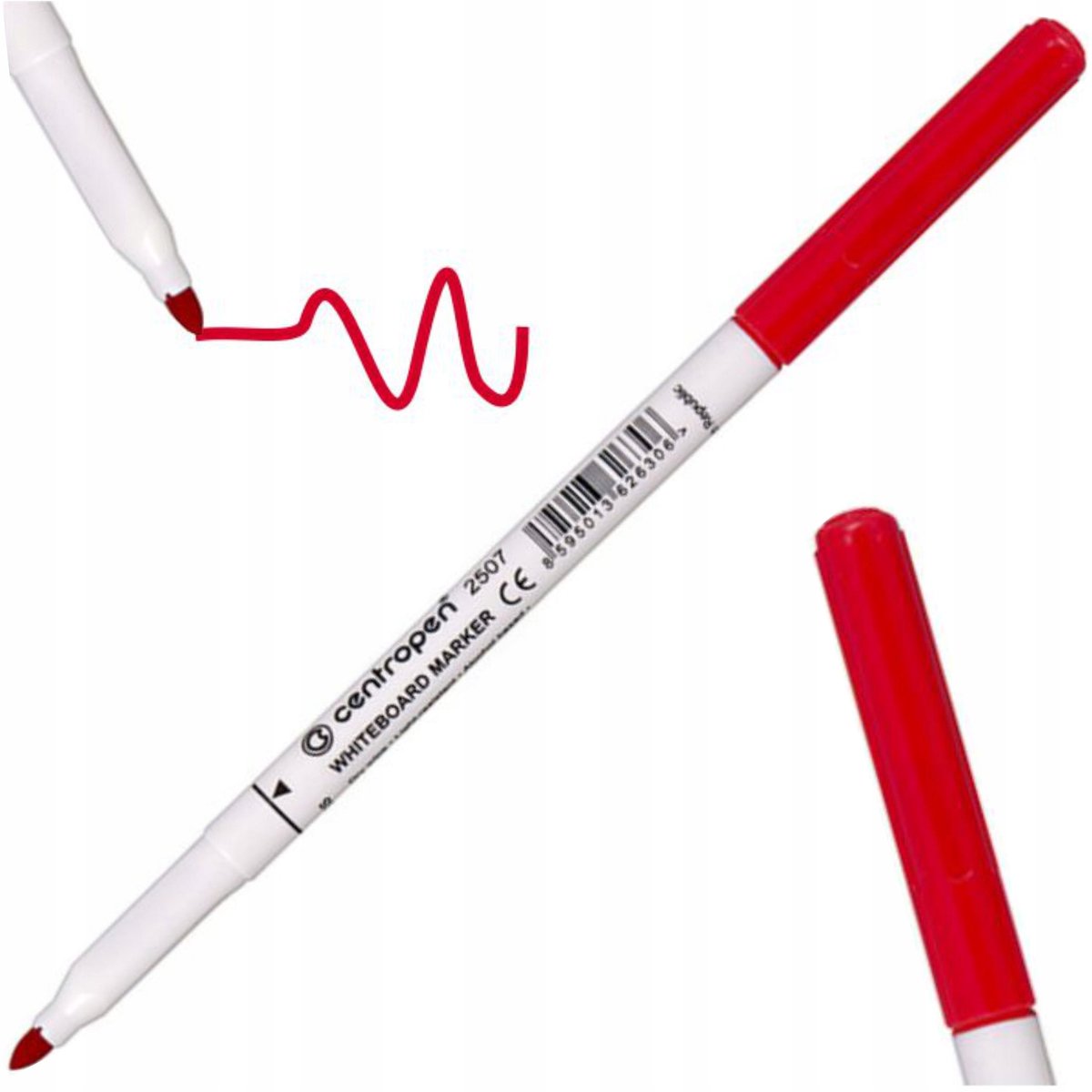 Centropen 2507 Rode Pastel Stift - Vervaagvrij, Sneldrogend