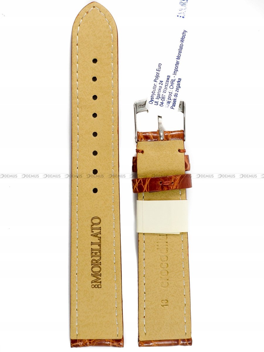 Morellato Leren Horlogeband Krokodil 18mm Bruin A01X0857042041CR18