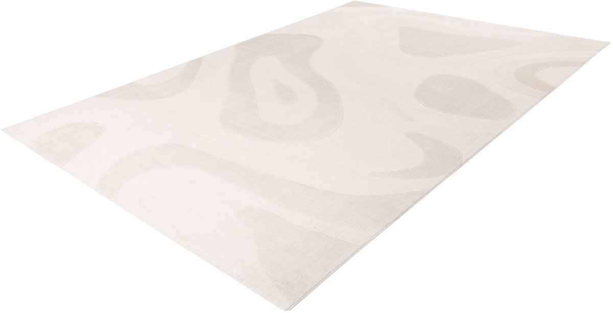 Batucci Vloerkleed - Modern - 3D-Effect - Ivoor Wit - Luxe en Comfortabel - Perfect voor Hotel Chique Interieur