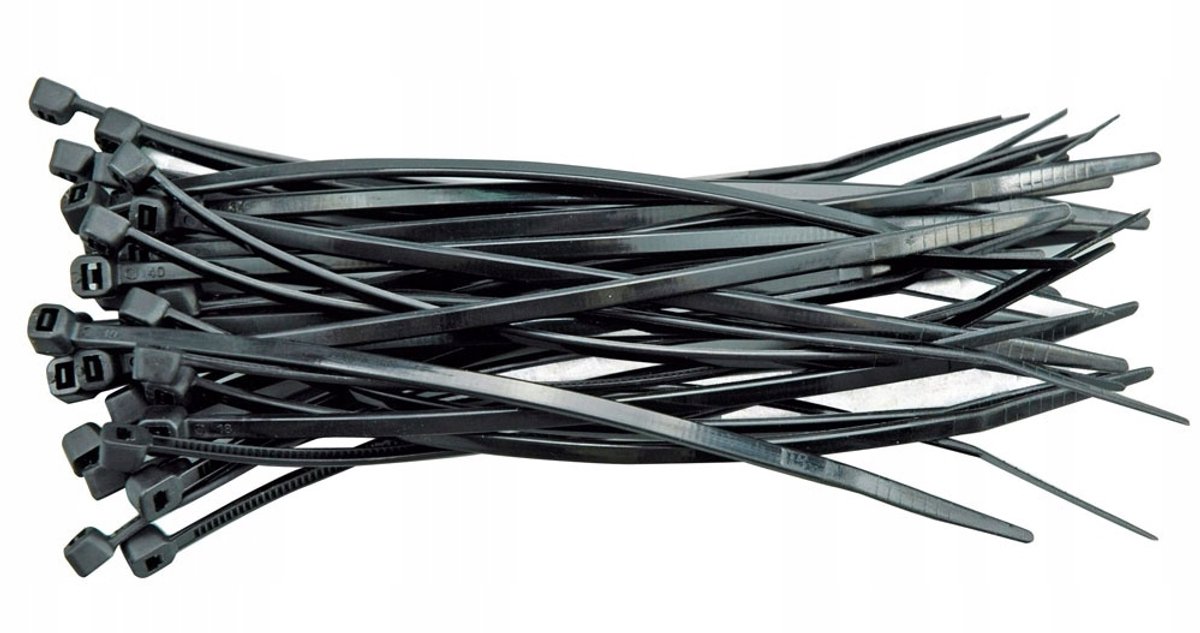 Zwarte Kabelbinders Zwart 300x7,6mm - 100 Stuks