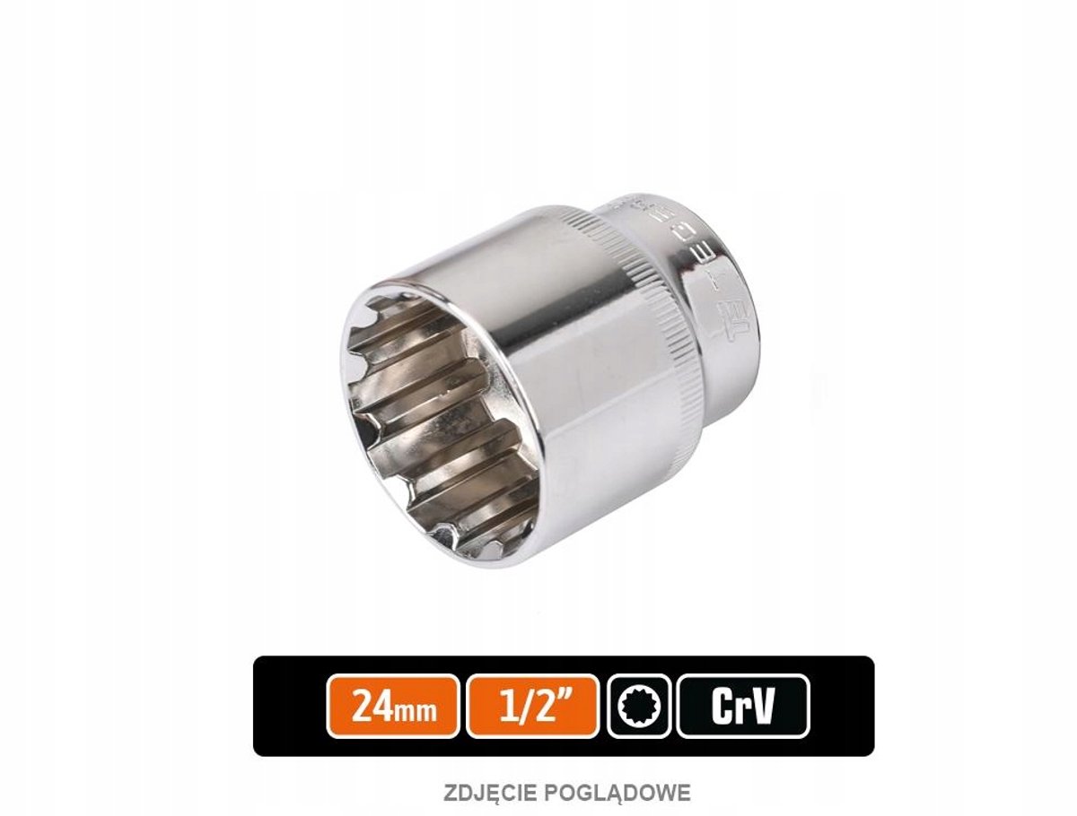 Teger Doppeldopsleutel 1/2" SPLINE 24 mm