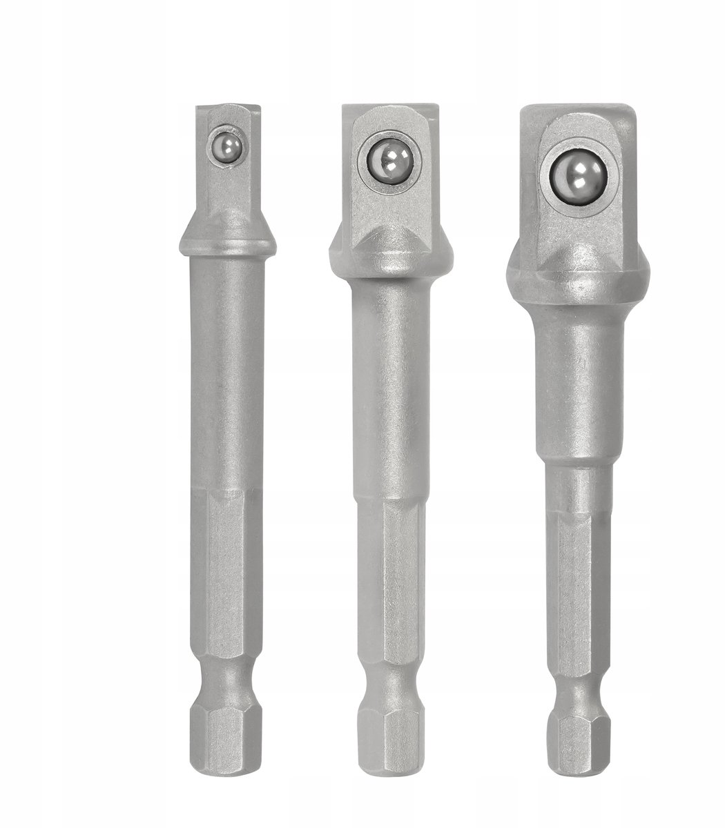 Adapterset Dop 3 Stuks 1/4" 3/8" 1/2" Chroom-Vanadium