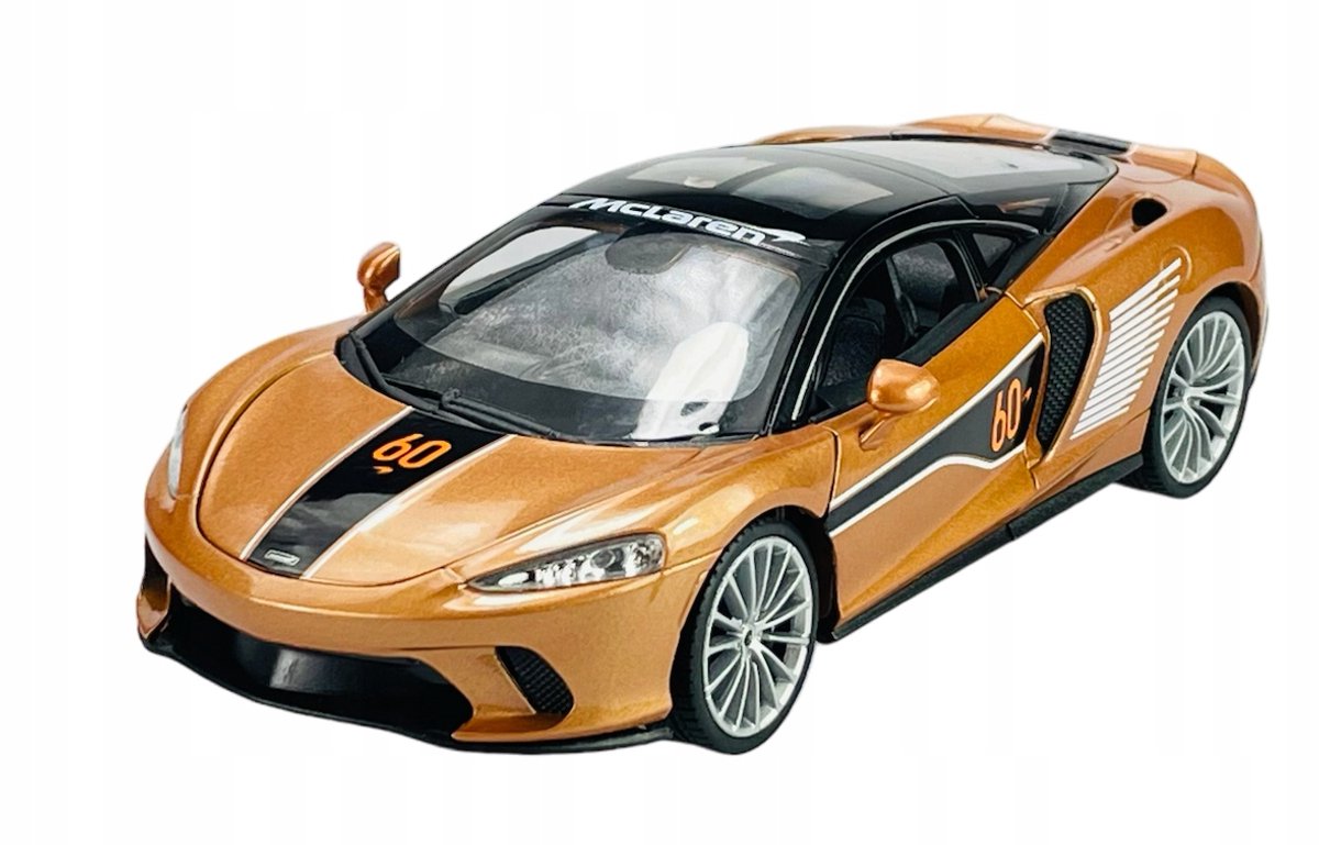 Welly McLaren GT 60th Anniversary Gouden Metaal Model 1:24
