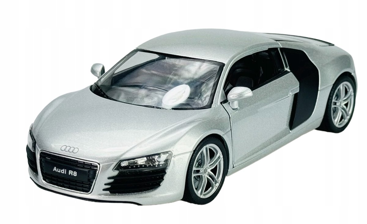 Welly Audi R8 Modelauto 1:24 Metaal Zilver - Nieuw