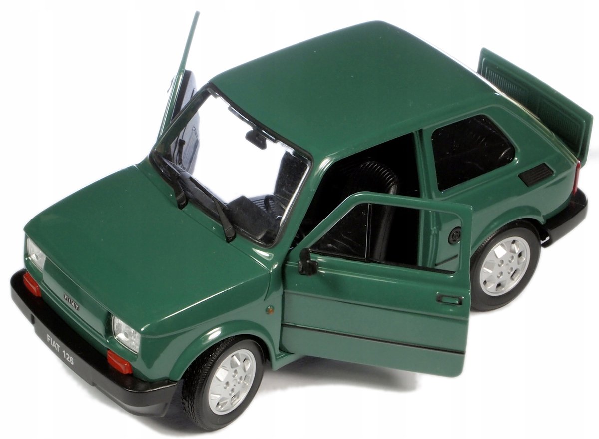 Welly Fiat 126p Maluch Metaal Model Auto 1:21, Deuren Open