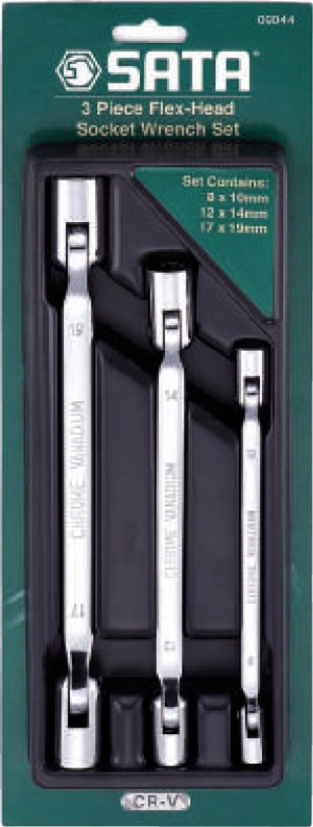 SATA Set van 3 Dubbelzijdige Schroefsleutels 8-19mm