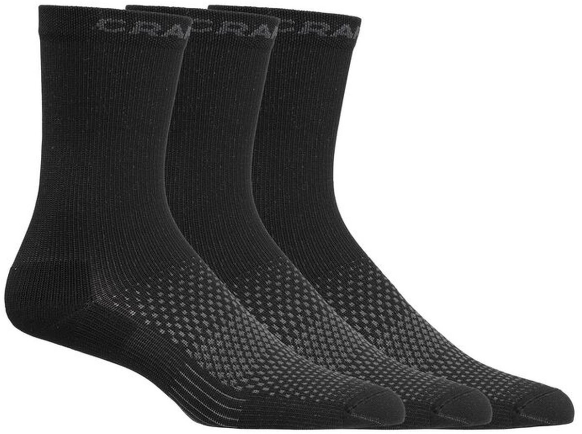 CRAFT ACTIVE HIGH SOCK 3-PACK Unisex Sportsokken - Zwart
