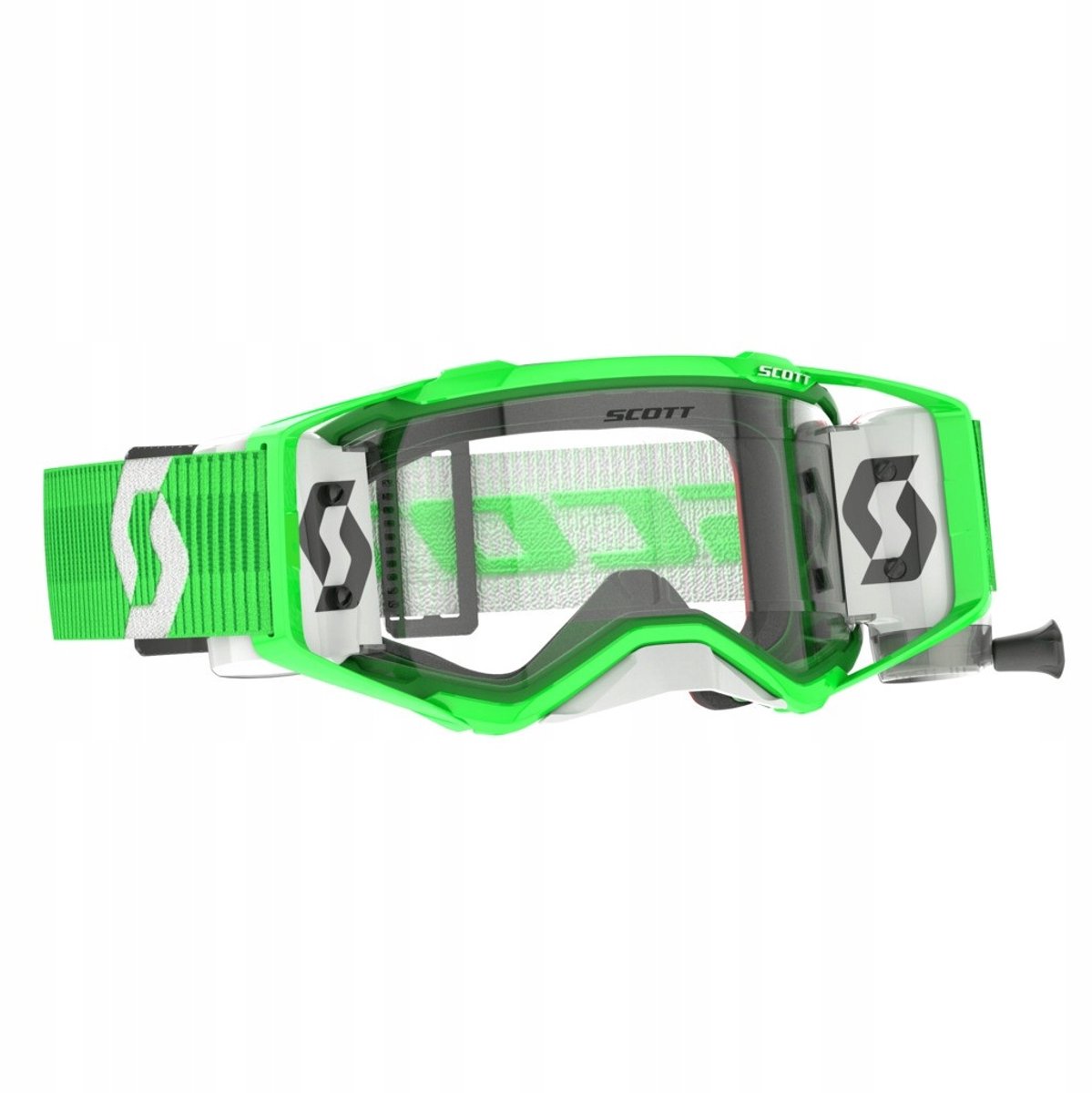 SCOTT Prospect WFS motorcross bril met roll-off systeem groen/wit