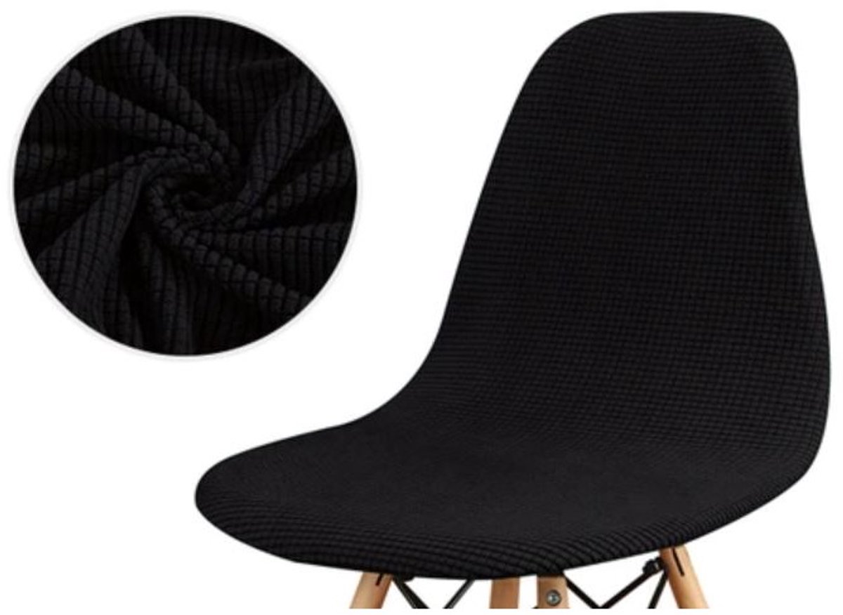 Zwart Jacquard Stoelhoes - Stijlvolle Bescherming voor uw Stoelen