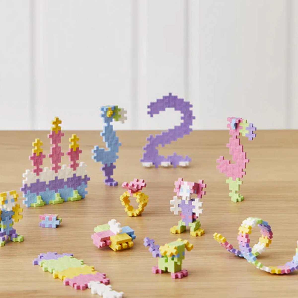 Plus-Plus Basic Pastel Paars 600 delige bouwset - 3312 - Bouwspeelgoed - Constructiespeelgoed - Set met bouwstenen - Vanaf 5 jaar — afbeelding 26