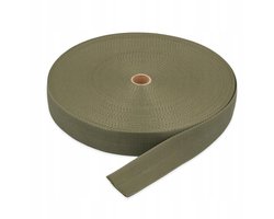 Ariadna Draagband Leerwerk Kaki 40mm x 50m