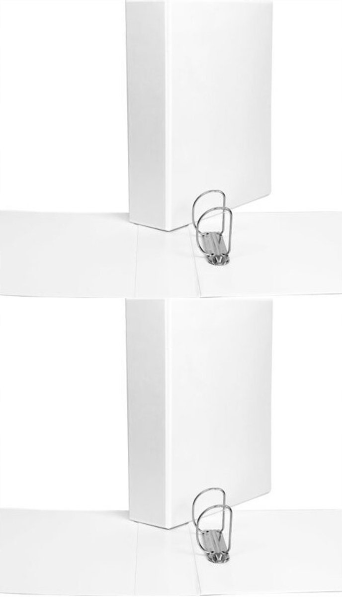 2x Panorama Map A4, 65mm, 2 Ringbanden, Wit - Biurfol