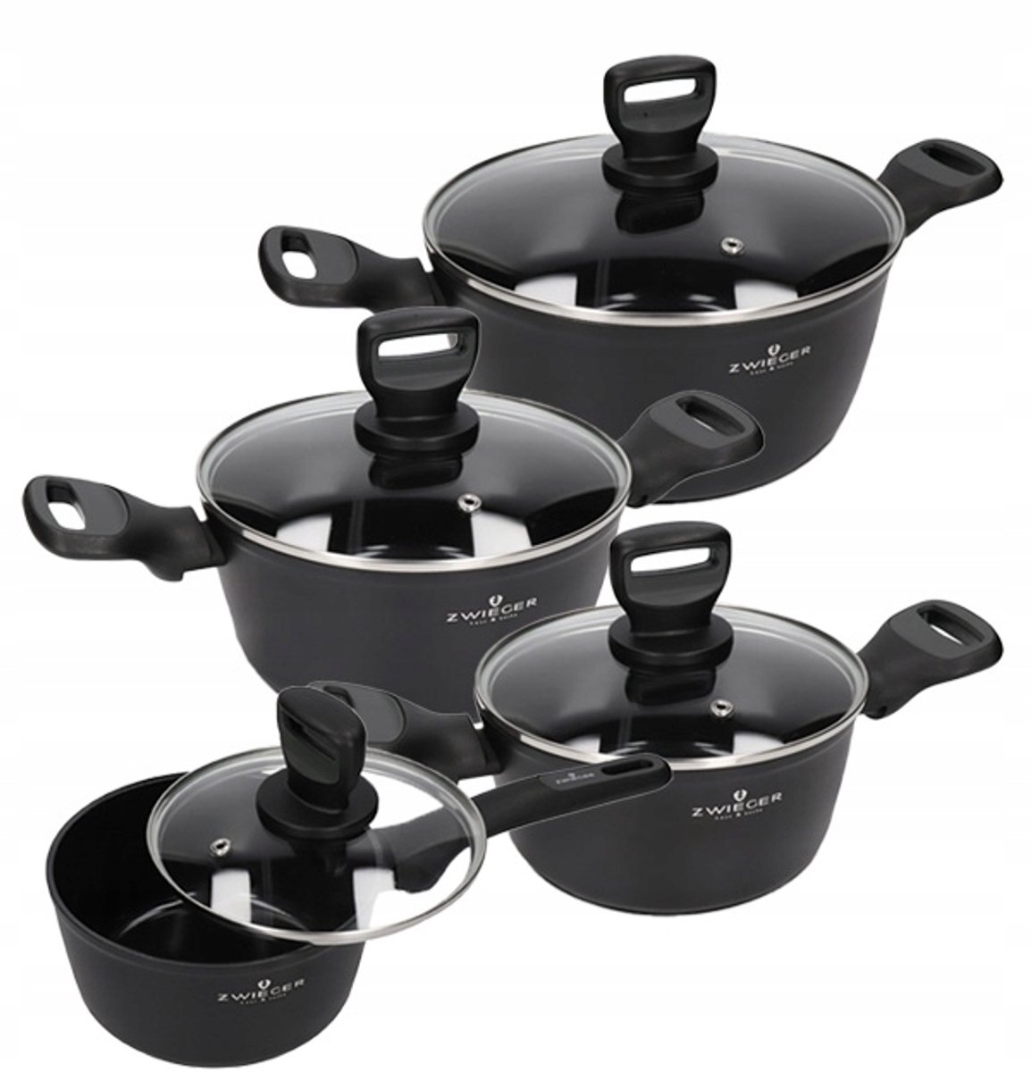 Zwieger Stiga pannenset 8-delig: 16-24 cm, inductie, keramische coating