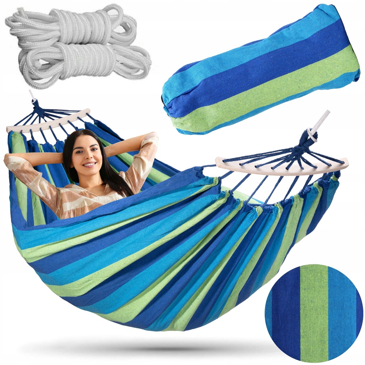 XXL Dubbele Hangmat 200kg - Comfortabel en Duurzaam Tuinmeubel