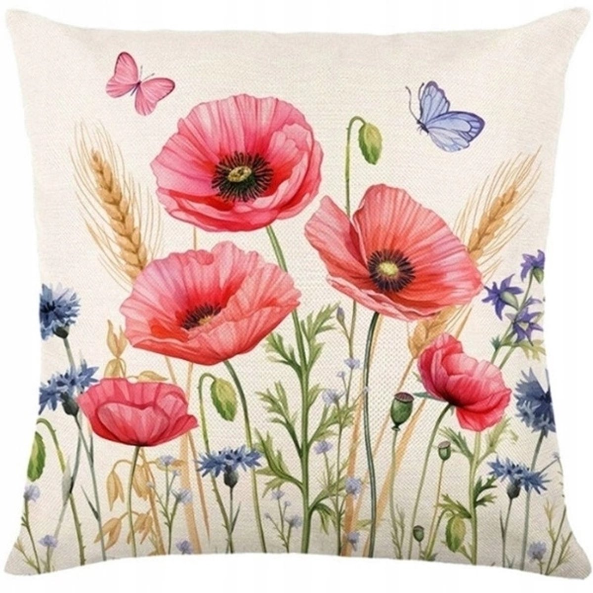 ECARLA Sierkussenhoes 45x45cm - Lentebloemen POD217