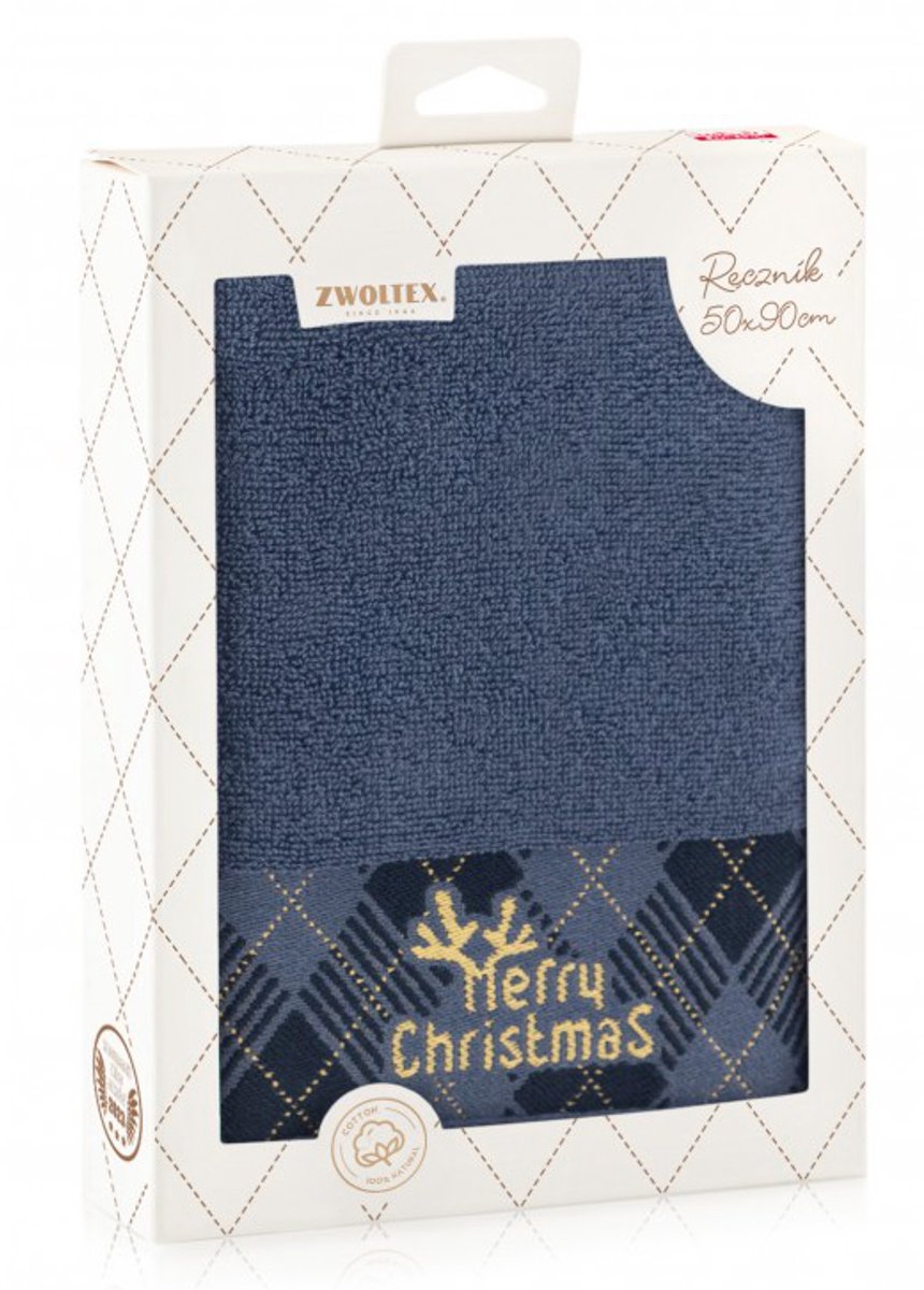 Zwoltex Rudolf Handdoek Blauw 50x90cm - Zacht & Absorberend