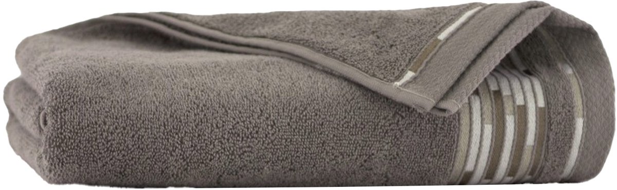 Zwoltex Badhanddoeken Frottee 70x140cm - Grafisch Taupe