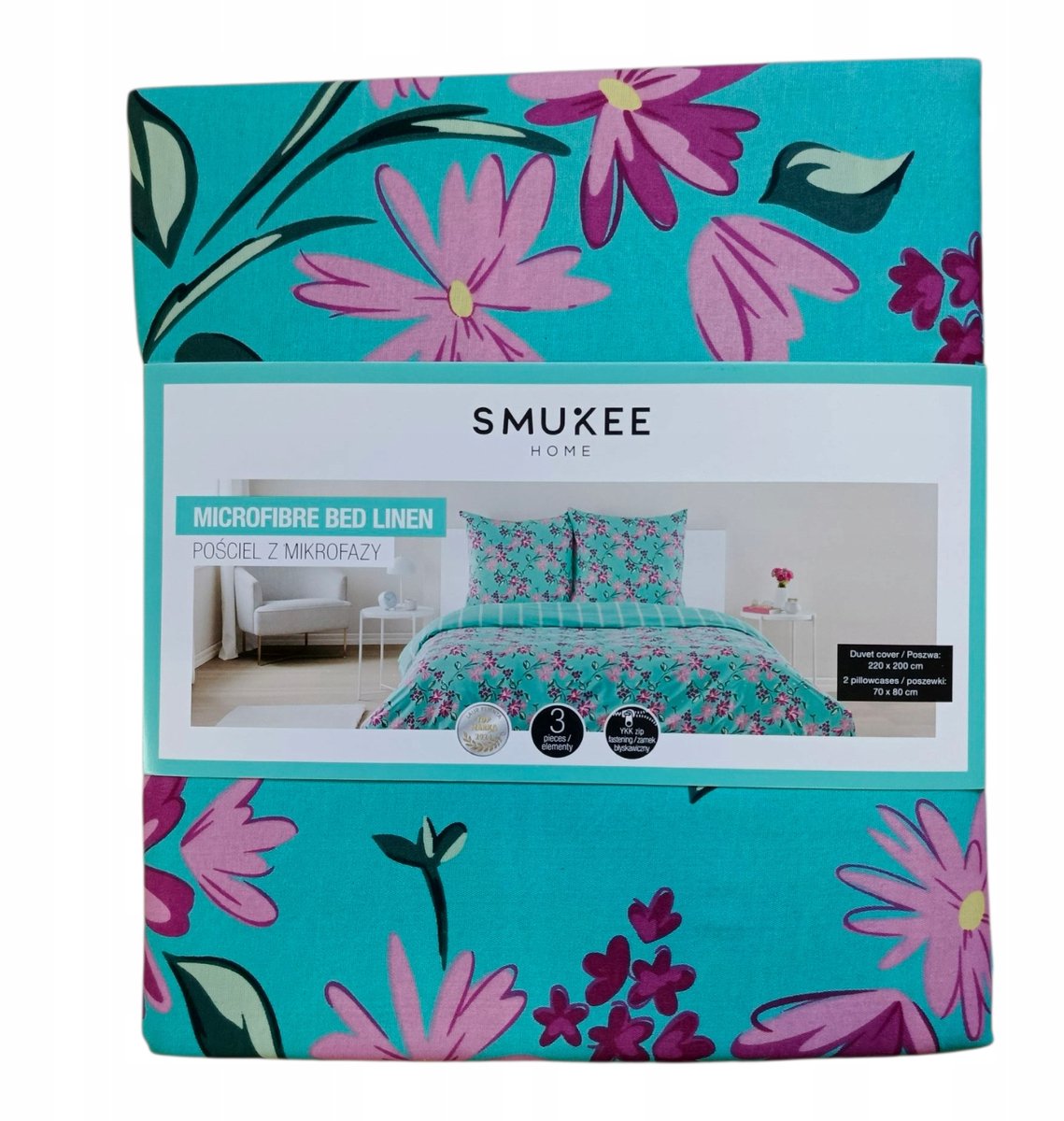 Smukee Beddengoedset 220x200cm Dekbedovertrek & 2x Kussenslopen 70x80cm
