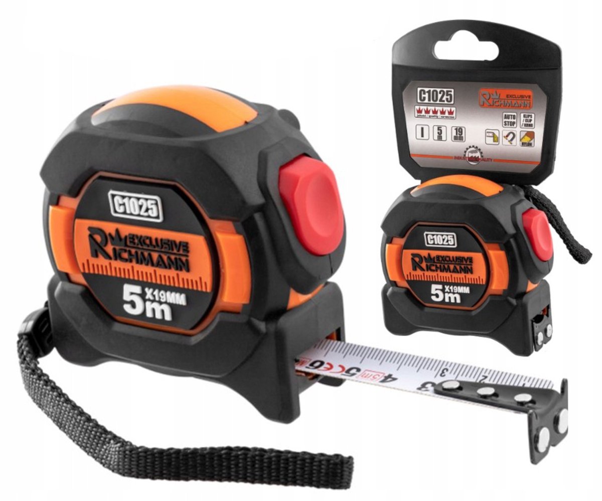 Rolbandmaat 5m met Autolock en Nylon Coating