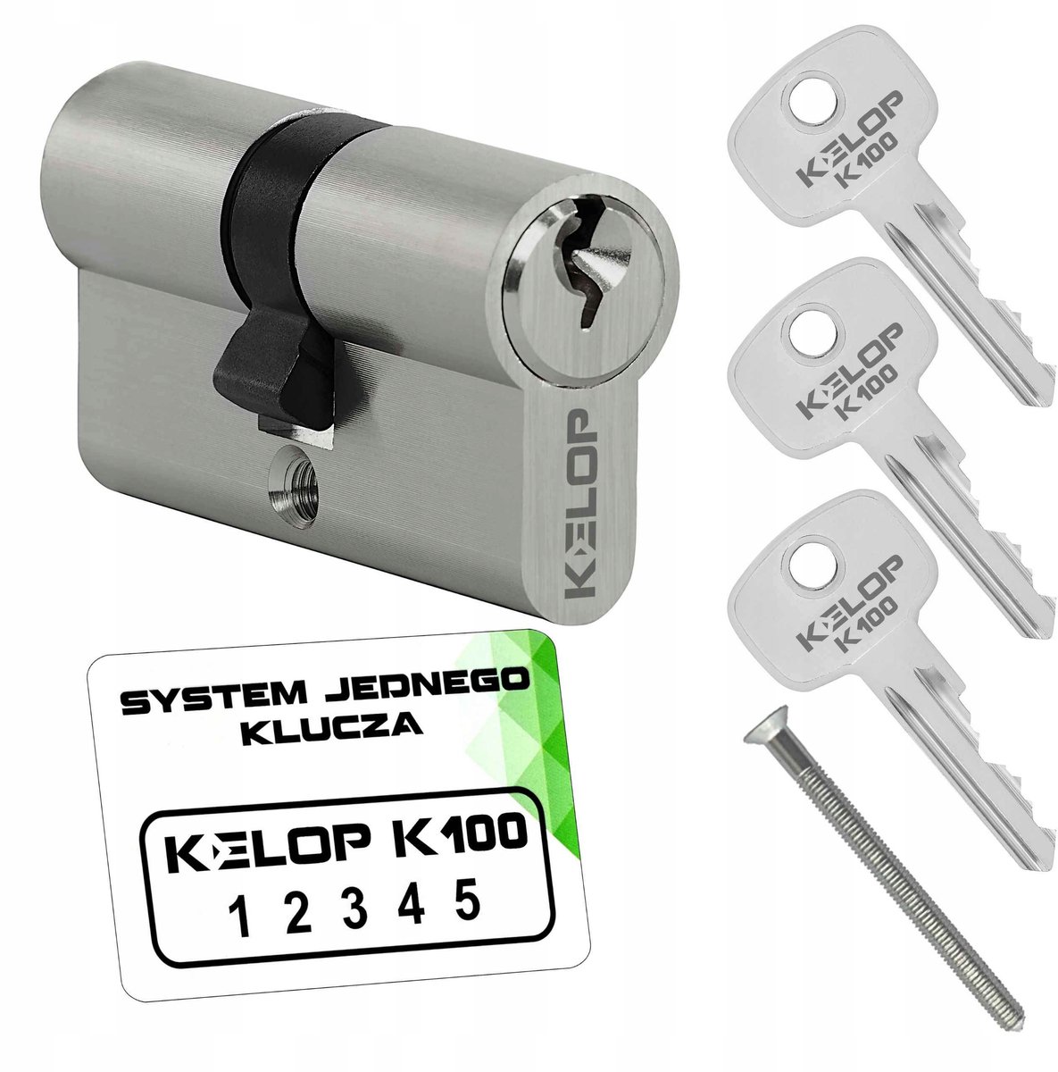 Kelop K100 Cilinder 35/40 Nikkel - Systeem met één sleutel