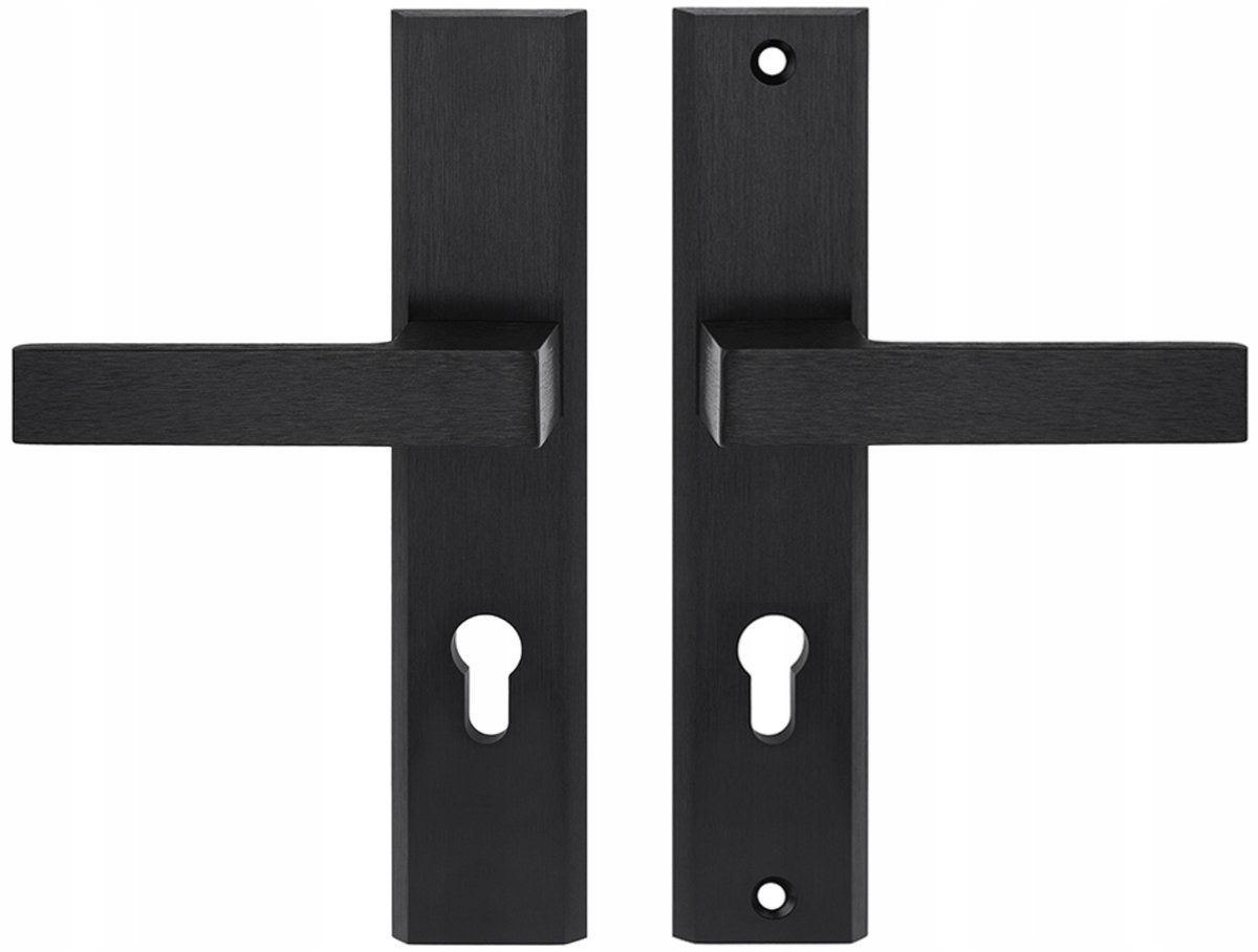 Metal-Bud Totale deurkruk Zwart - Lang schild, 72 mm PC
