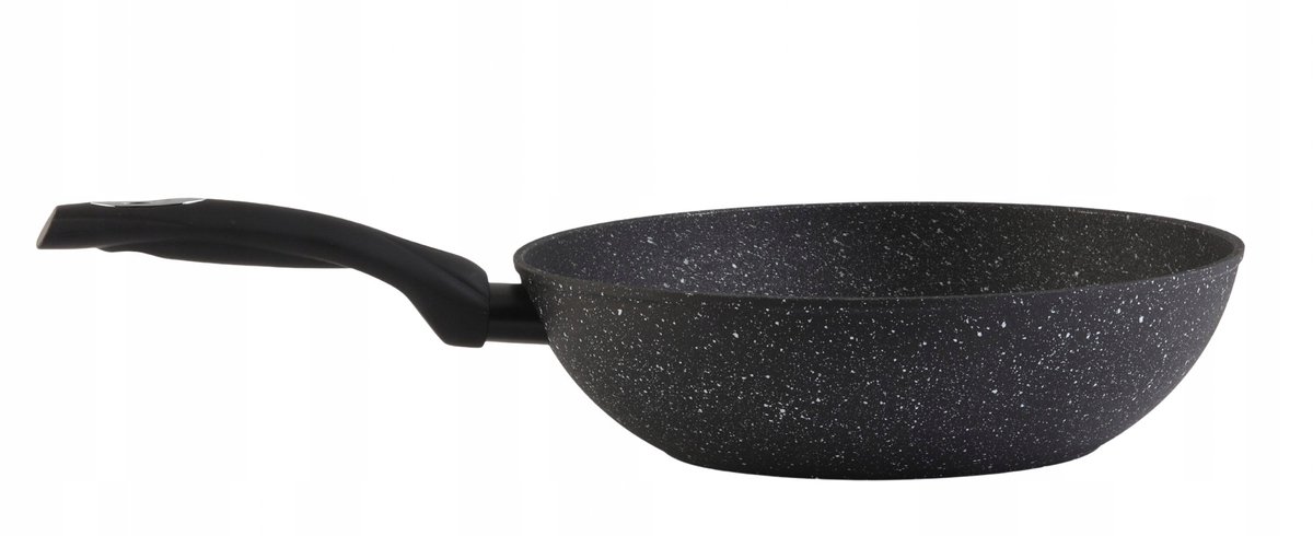 Tivano Wokpandoppen 28 cm - Zwarte Marmerlook Antiaanbaklaag