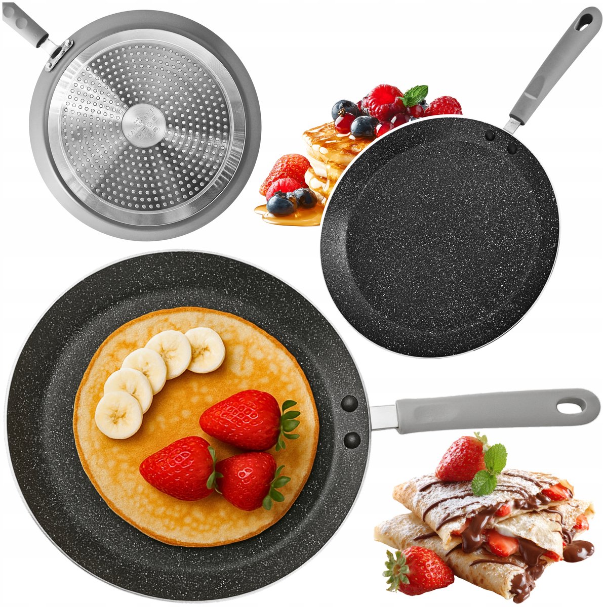 Koekenpan voor pannenkoeken 28cm, anti-aanbak, inductie