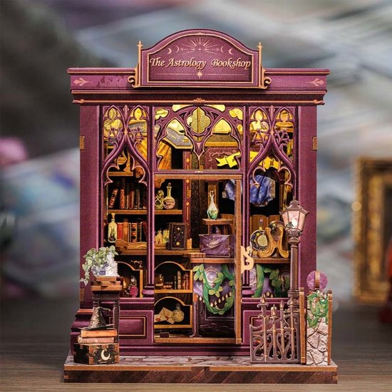MiniCity DIY Book Nook Kit miniatuur poppenhuizen huiskit, boekenplank MiniCity DIY Book Nook Kit miniatuur poppenhuizen huiskit, boekenplank