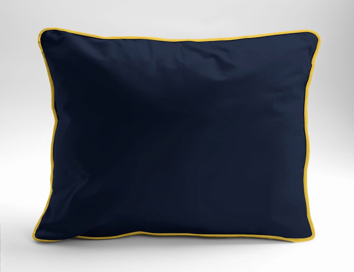 Pure Makosatyn Kussensloop Katoen 50x60cm Marineblauw Premium