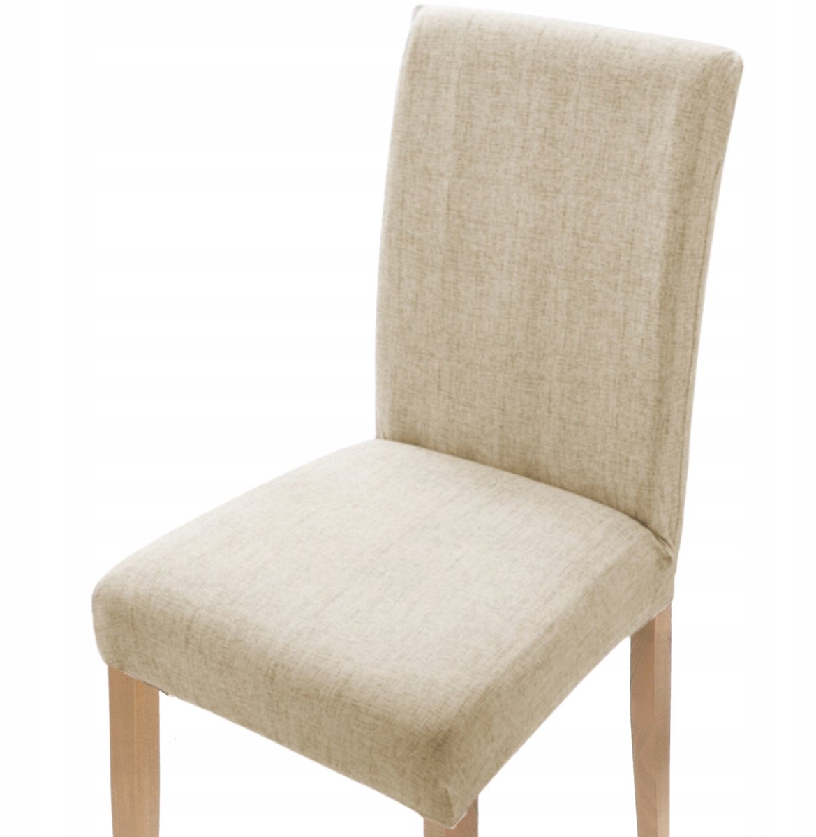 Elastische Stoelhoes Beige Linnenlook - Universeel & Wasbaar