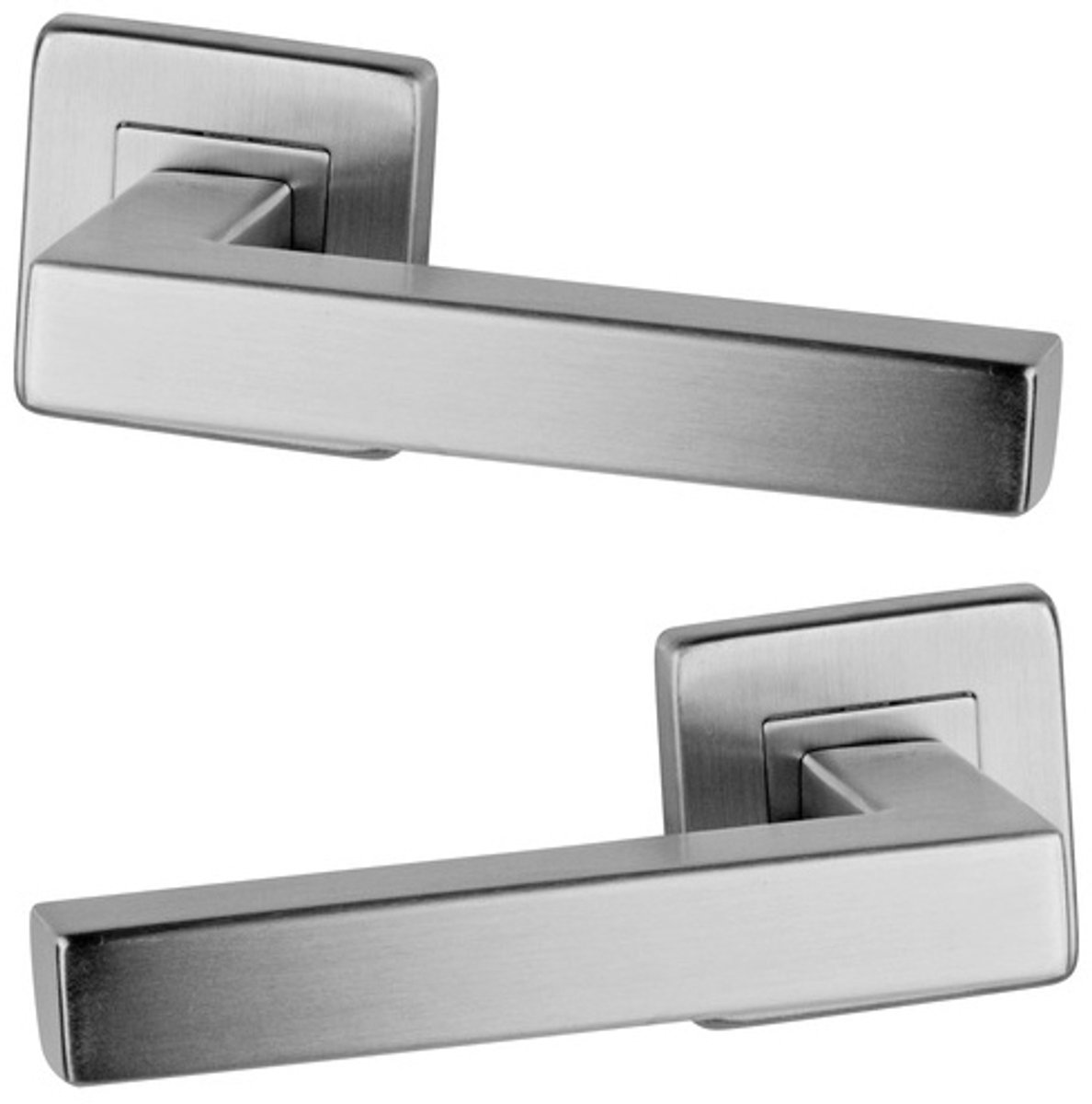 VDS R9 QUATTRO deurklink RVS - Vierkant rozet