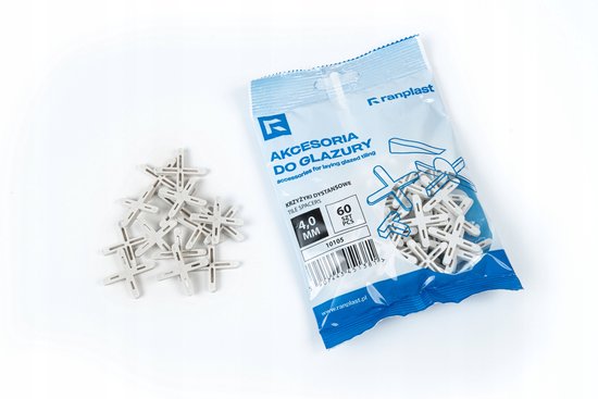 Meister Tegelkruisjes 2,0 mm - Praktische set met 1800 stuks - van robuust polypropyleen - wit/tegelaccessoires/tegelleghulp/voegkruis / 4427000